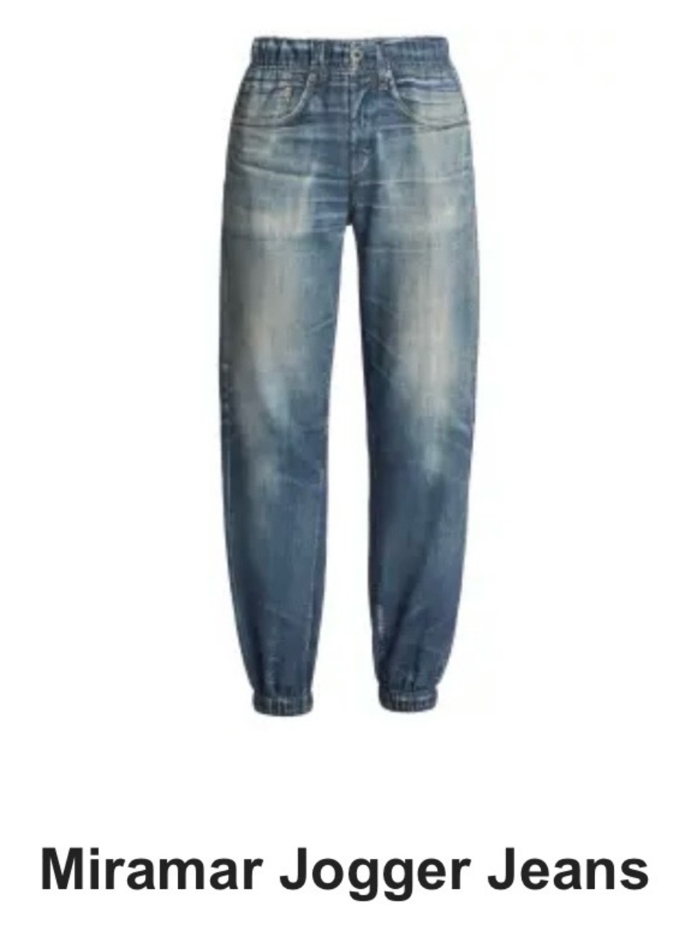Rag & Bone Women’s Miramar Jogger Jeans - Lucas Wash Blue